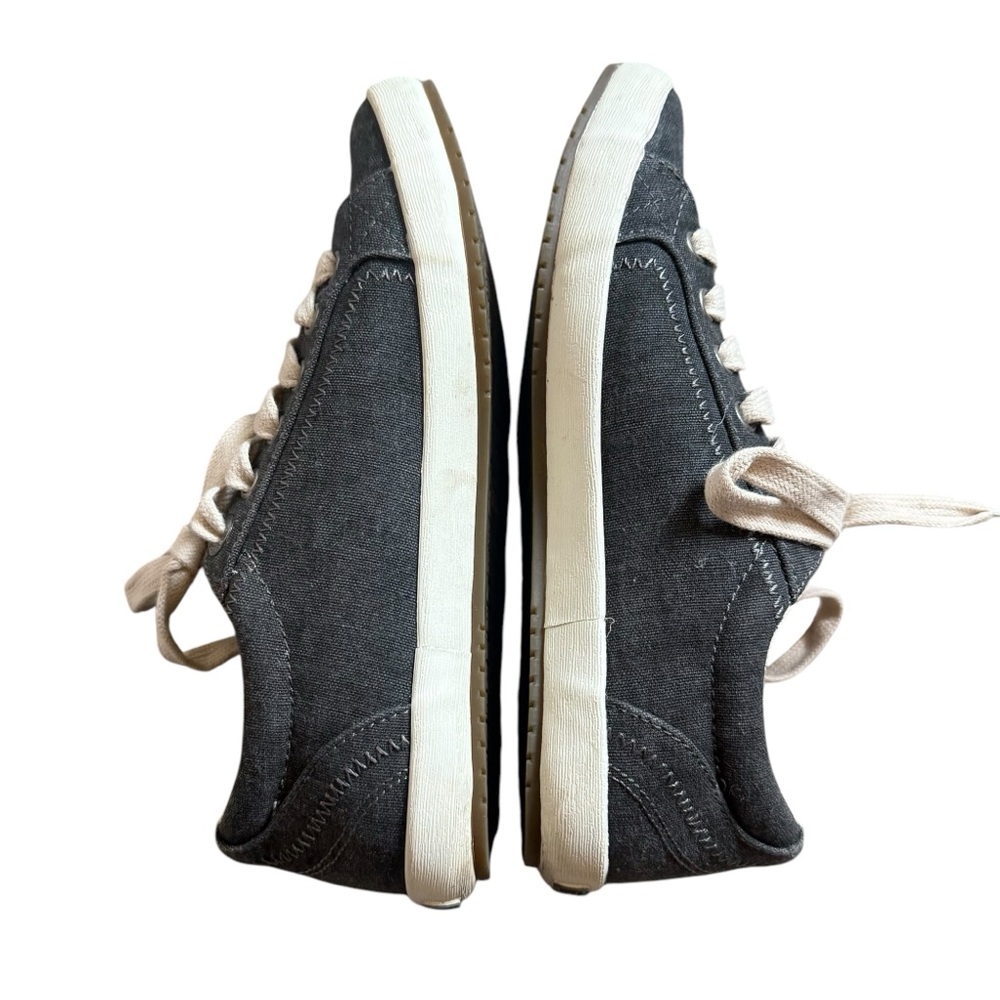 Taos Star Charcoal Gray Washed Canvas Lace up Sneaker Shoes Womens Size 5.5 - Picture 4 of 12